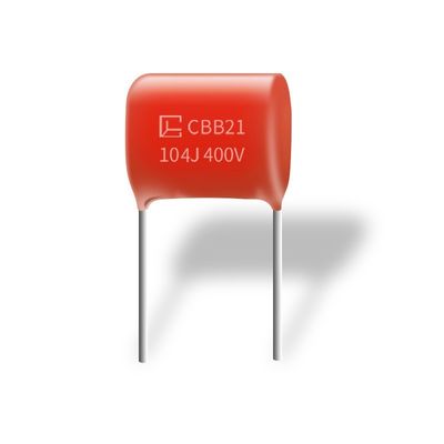 CBB21 104J 400Vはポリプロピレンのフィルムのコンデンサーの高いTemperaturewaxのシールを金属で処理した