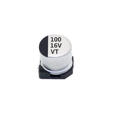 安定した性能100uf 16v SMDのコンデンサー、電気分解アルミニウム コンデンサー