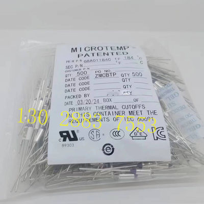 MICROTEMP G8A00072C 熱ファイューズ 250VACで最大25Ampの電流中断能力 G8A01Tf072C