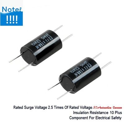 定格電圧の2.5倍のサージ電圧 X2 保護コンデンサ絶縁抵抗 10 プラス 電気安全のためのコンポーネント